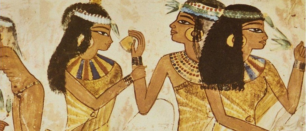 Historical Egyptian Painting Showing Soap