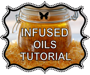 Making a jar of infused oil with flowers