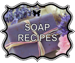 Lavender soap with flowers