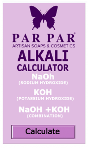  Calculator for determining alkali for making soap